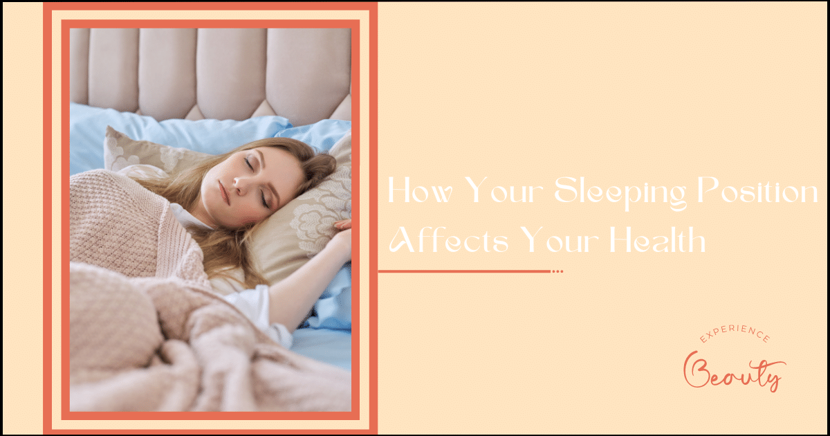 How Your Sleeping Position Affects Your Health Banner Image - Sleeping young woman, healthy daytime sleep. Beautiful blonde female lying on pillow with closed eyes, on bed in bedroom under pink pastel blanket