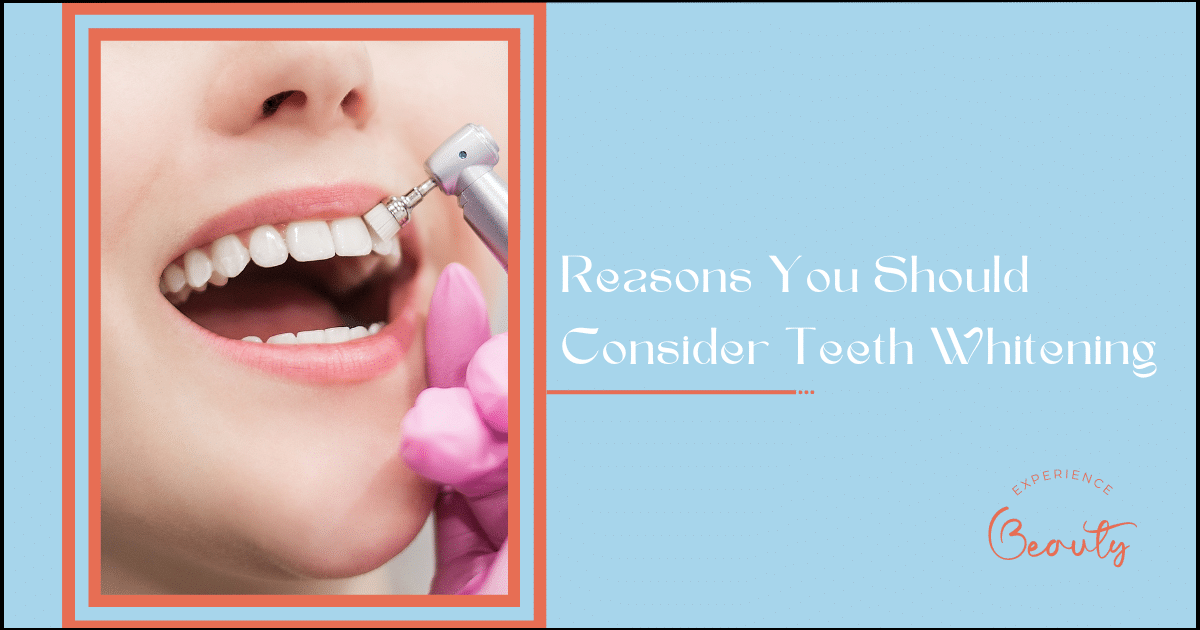Reasons You Should Consider Teeth Whitening Banner Image - Dentist brushes teeth young girl. Teeth whitening procedure